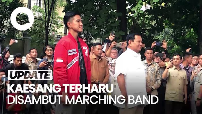 Kaesang Terharu Disambut Marching Band saat Tiba di Rumah Prabowo