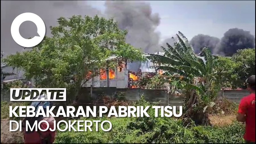 Pabrik Tisu di Mojokerto Terbakar, 3 Gudang Ludes
