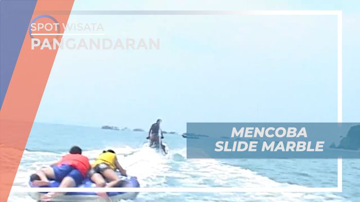 Slide Marble, Sensasi Terombang-ambing di Lautan di Tarik Jetski, Pangandaran