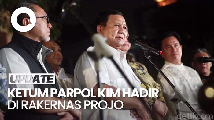 Prabowo: Semua Ketum Parpol KIM Diundang Rakernas Projo