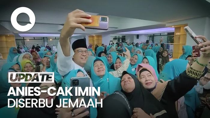 Anies-Cak Imin Hadiri Maulid Nabi di Tebet, Jemaah Berebut Selfie