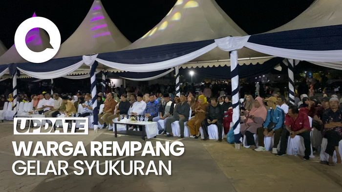 Ratusan Warga Rempang Gelar Kenduri Akbar Tempati Rumah Baru