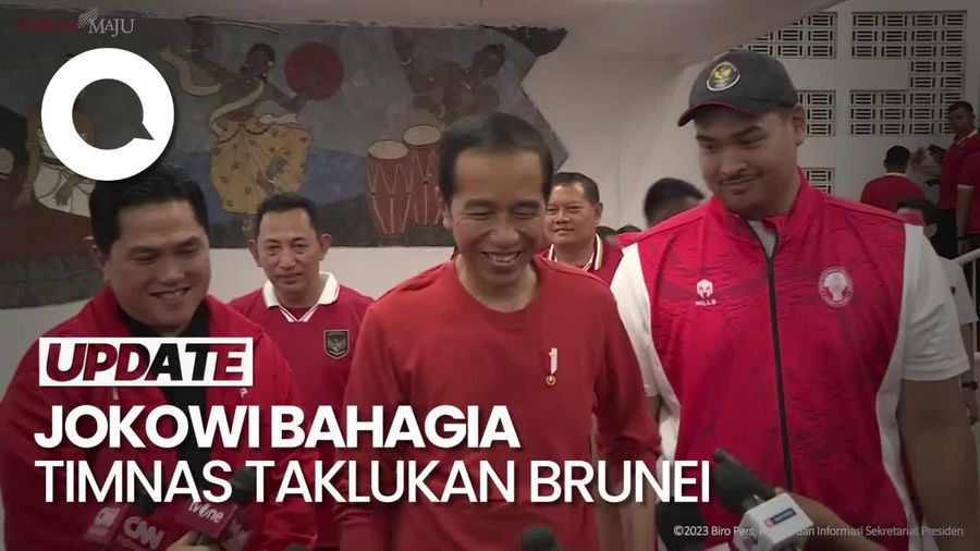 Indonesia Menang Telak Lawan Brunei, Jokowi: Sangat Menghibur!