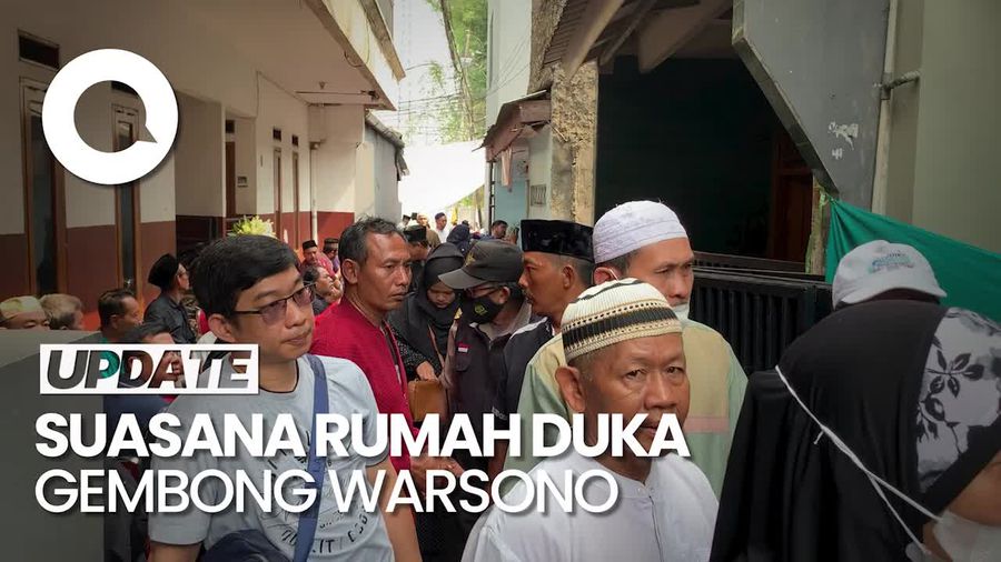 Suasana Rumah Duka Ketua Fraksi PDIP DPRD DKI Jakarta Gembong Warsono