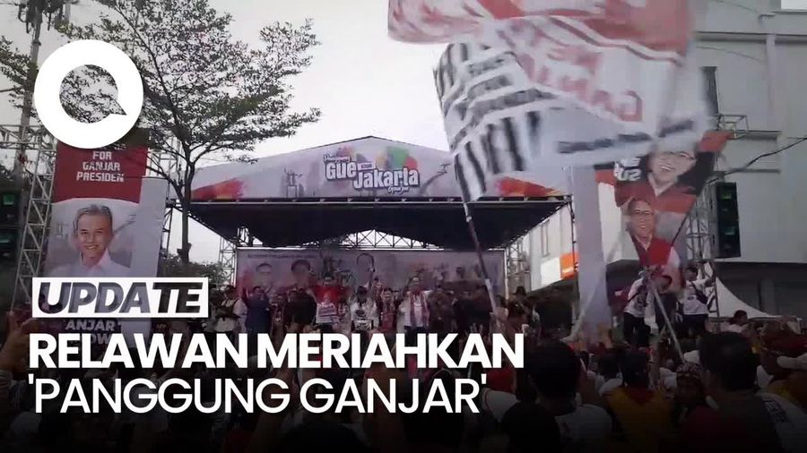 Ribuan Relawan Goyang Panggung Ganjar di Jakut