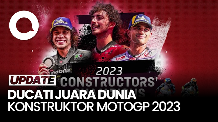 Ducati Segel Gelar Juara Dunia Konstruktor MotoGP 2023 di Mandalika