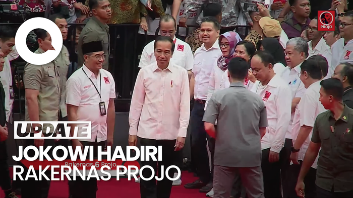 Jokowi Tiba di Rakernas VI Projo