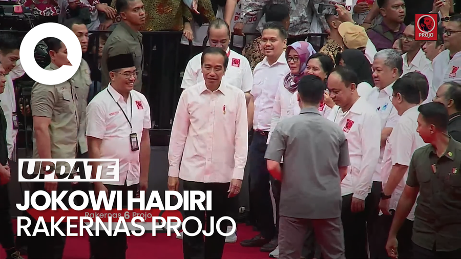 Jokowi Tiba di Rakernas VI Projo