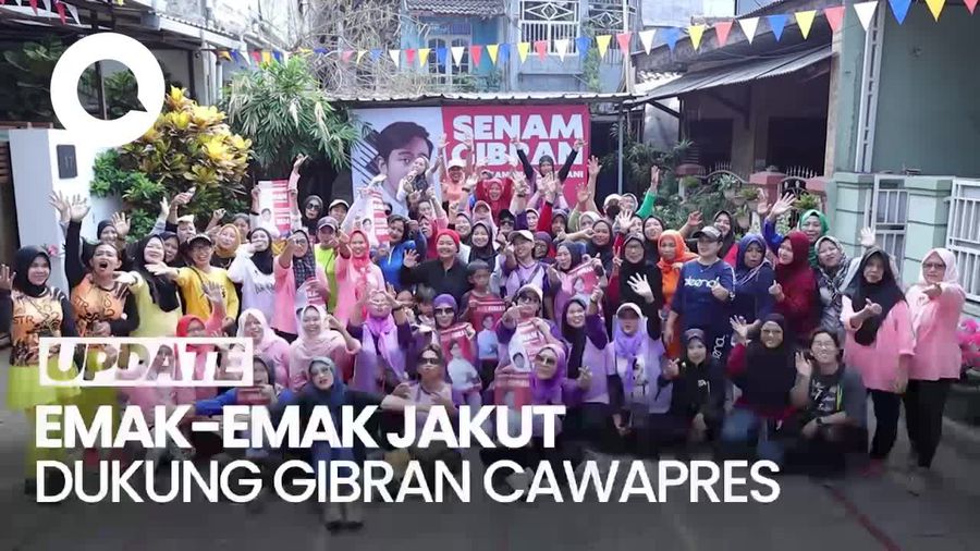 Emak-emak di Jakut Gelar Senam Minggu Pagi Dukung Gibran Cawapres