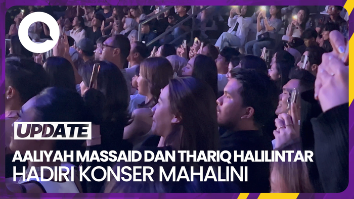 Aaliyah Massaid dan Thariq Halilintar Duduk Berdampingan di Konser Mahalini