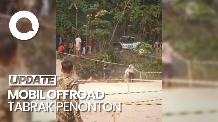 Detik-detik Mobil Offroad Tabrak 10 Penonton gegara Hilang Kendali