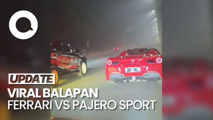 Ferrari-Pajero Sport Balap Liar di Palembang, Driver Diamankan-Ditilang