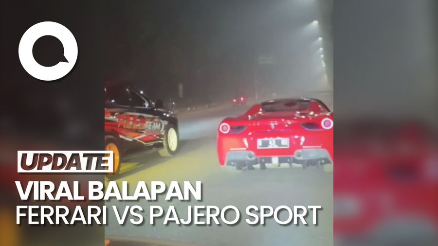 Ferrari-Pajero Sport Balap Liar di Palembang, Driver Diamankan-Ditilang