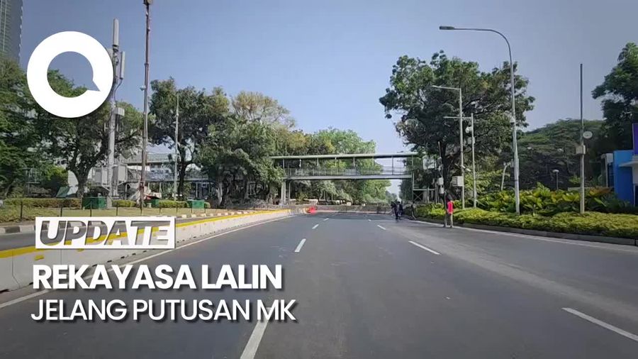 Jl Merdeka Barat Ditutup Jelang Putusan MK soal Batas Usia Capres-Cawapres