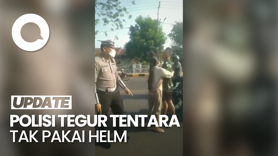 Heboh Polisi Ribut dengan Tentara gegara Teguran Tak Pakai Helm