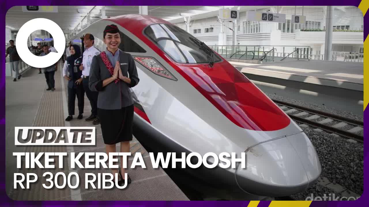 Tiket Kereta Whoosh Rp 300 Ribu, Berikut Jadwal Perjalanan