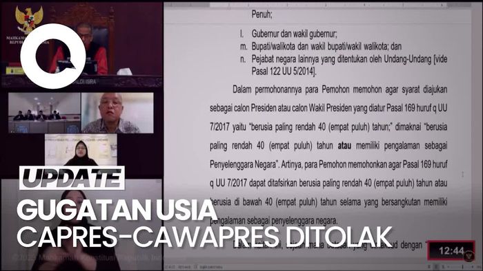 Gugatan Sejumlah Kepala Daerah soal Usia Capres-Cawapres Ditolak MK