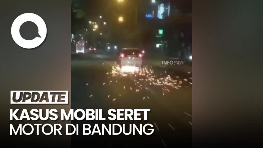 Viral Mobil Seret Motor RX King Hingga Keluar Percikan Api di Bandung