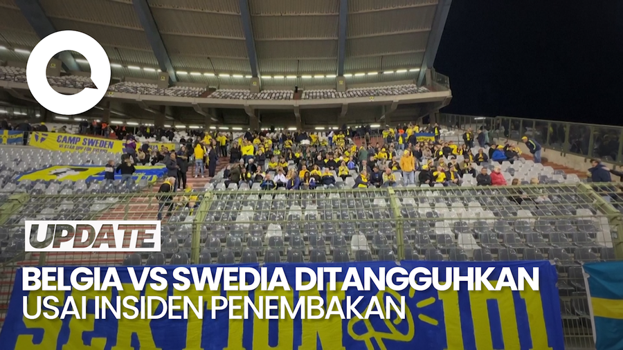 Laga Belgia Vs Swedia Ditangguhkan Usai Dua Suporter Tewas Ditembak