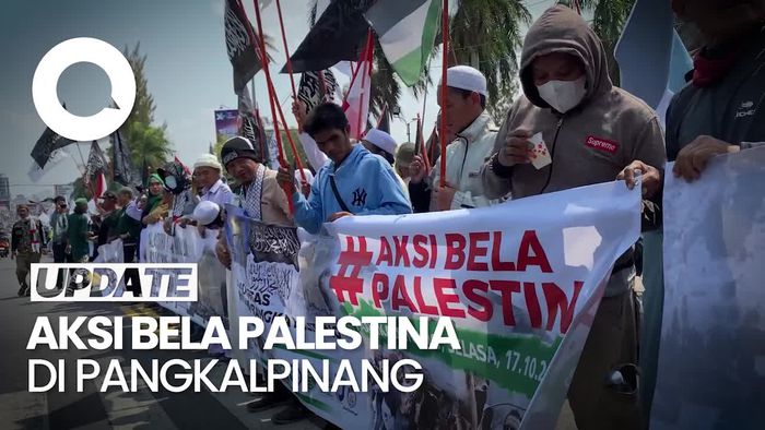 Kecam Israel, Ratusan Warga di Pangkalpinang Gelar Aksi Bela Palestina