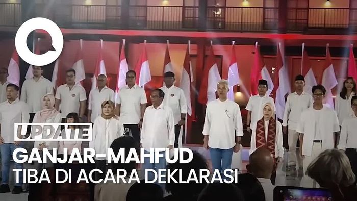 Ganjar-Mahfud Hadiri Acara Deklarasi di Gedung Arsip Nasional RI