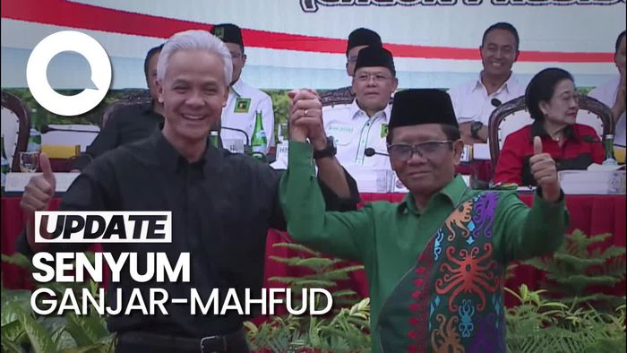 Semringahnya Ganjar-Mahfud Usai Deklarasi
