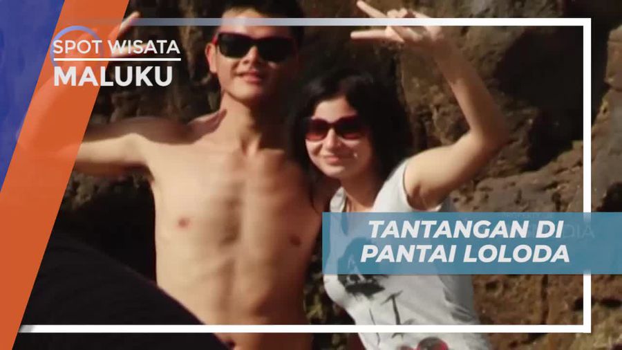 Tantangan Berpose Bak Model Foto di Pantai Loloda Halmahera Barat