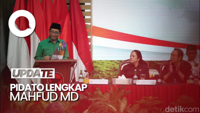 Pidato Lengkap Mahfud Seusai Diumumkan Jadi Cawapres Ganjar