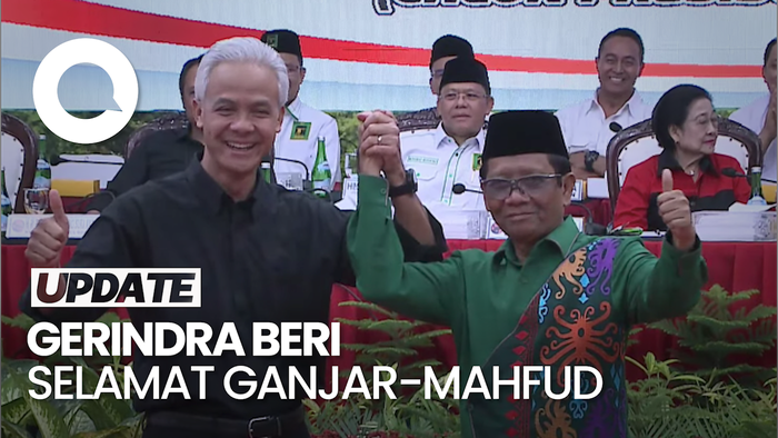 Gerindra Ucapkan Selamat Ganjar-Mahfud, Siap Berkontestasi Secara Fair