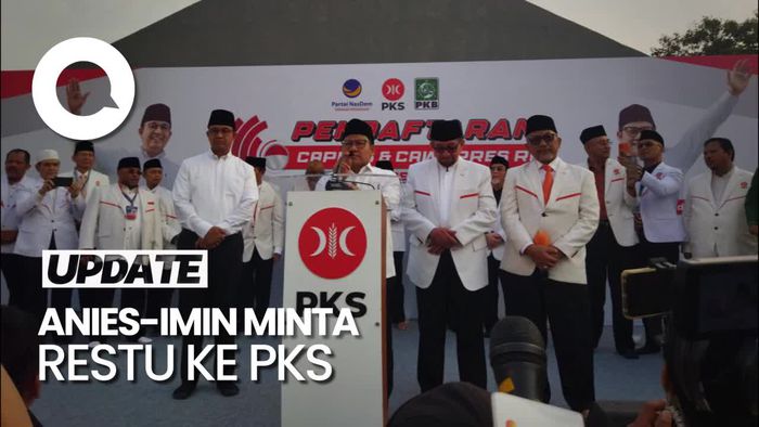 Sambangi DPP PKS, Anies-Cak Imin Disambut Yaa Lal Wathan