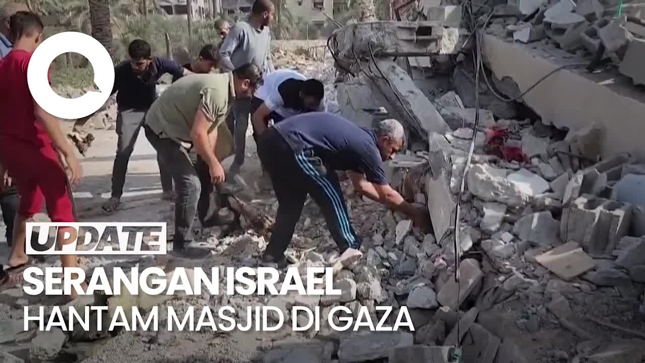 Serangan Udara Israel Hantam Masjid Di Gaza, 8 Orang Terkubur Reruntuhan