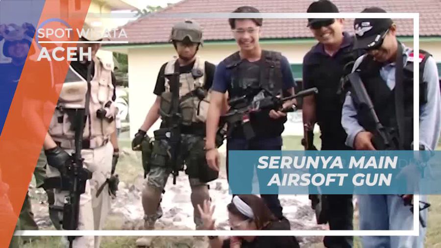 Adu Ketangkasan Bermain Airsoft Gun di Aceh