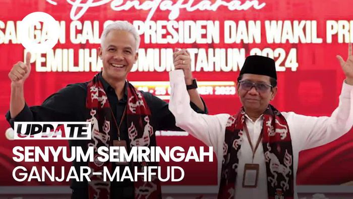 Ganjar-Mahfud Md Resmi Daftar Capres dan Cawapres ke KPU