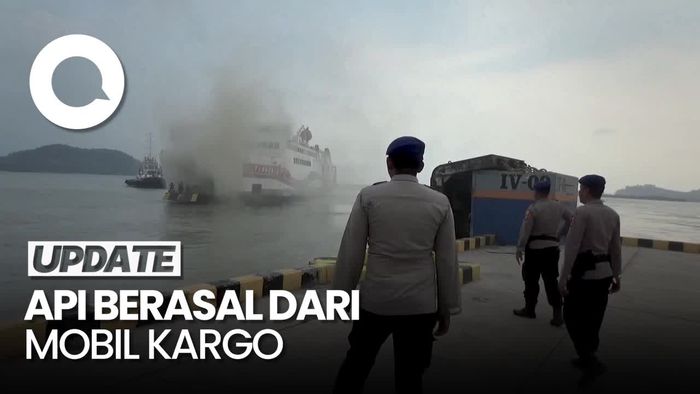 Kapal Tranship I Terbakar Saat akan Bersandar di Pelabuhan Bakauheni