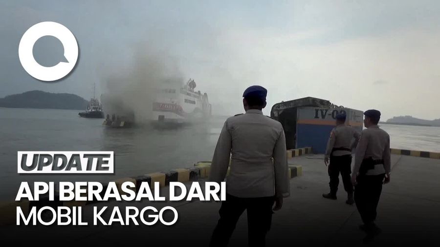 Kapal Tranship I Terbakar Saat akan Bersandar di Pelabuhan Bakauheni