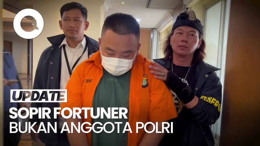 Tampang Pengemudi Fortuner Pakai Pelat Polri Palsu di Jakut