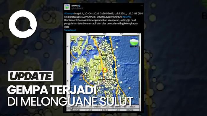 Gempa M 6,4 Guncang Melonguane Sulawesi Utara