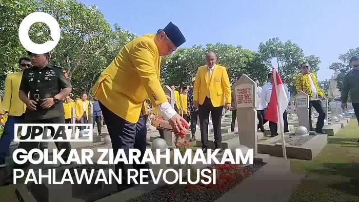 HUT ke-59 Golkar, Airlangga Ziarah ke Makam Pahlawan Revolusi