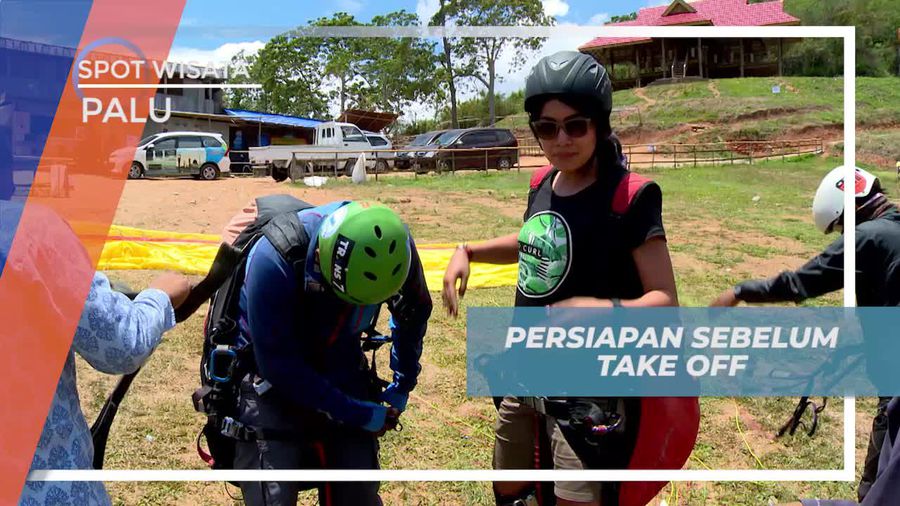 Memakai Alat Keselamatan Sebelum Take Off, Bukit Matantimali Palu