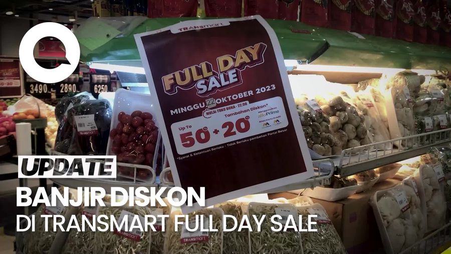 Serbu! Bahan Pokok Diskon 50% + 20% di Transmart Full Day Sale