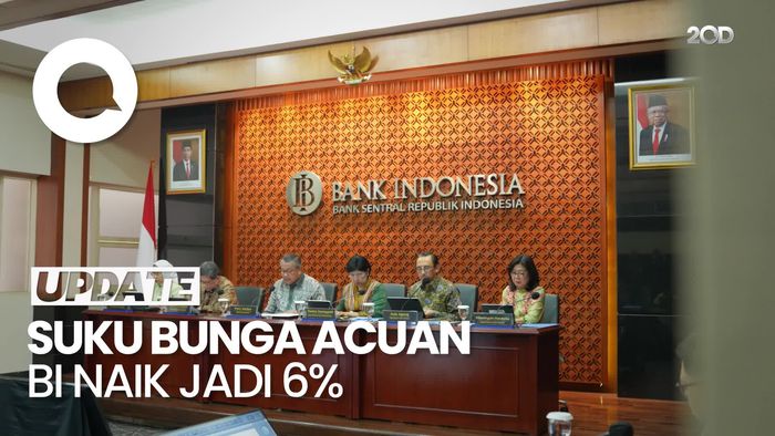 Suku Bunga BI 7DRR naik 25 bps menjadi 6%