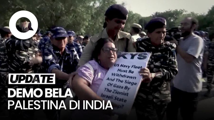 Demo Bela Palestina, Puluhan Mahasiswa di India Ditangkap Polisi