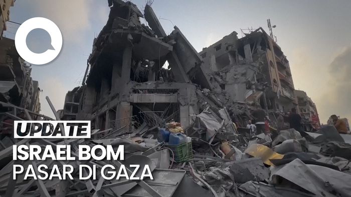 Serangan Udara Israel Hancurkan Pasar di Gaza, 10 Orang Tewas