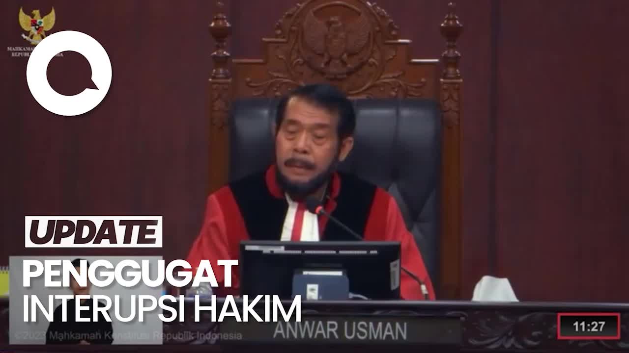 Momen Penggugat Interupsi Di Sidang Putusan Batas Usia Maksimal Capres