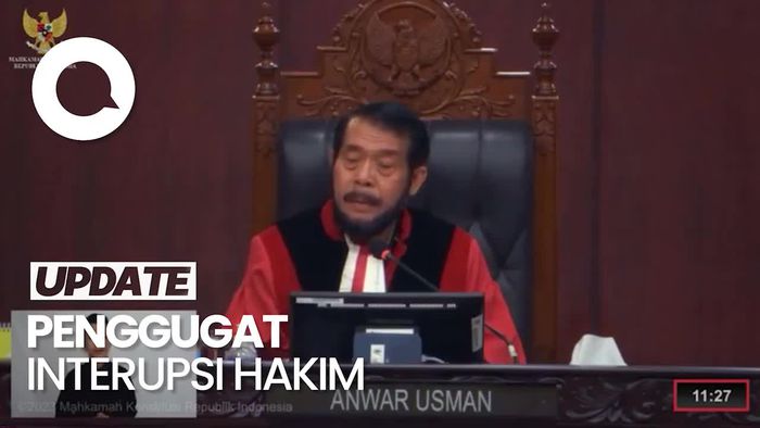 Momen Penggugat Interupsi di Sidang Putusan Batas Usia Maksimal Capres