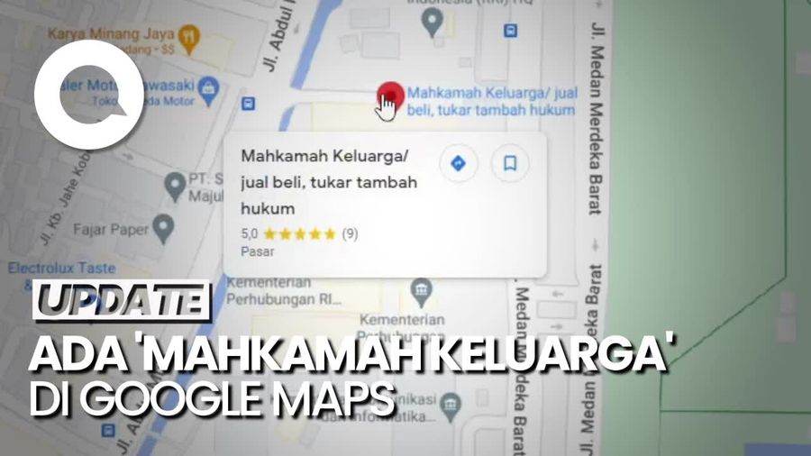 Mahkamah Keluarga Muncul di Google Maps