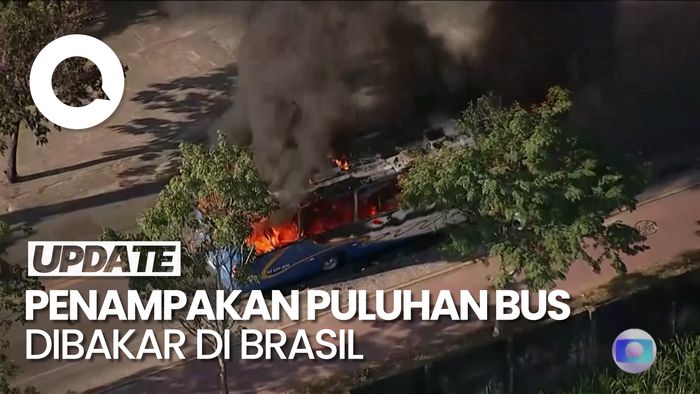 Puluhan Bus Dibakar Setelah Polisi Bunuh Bos Gangster di Brasil