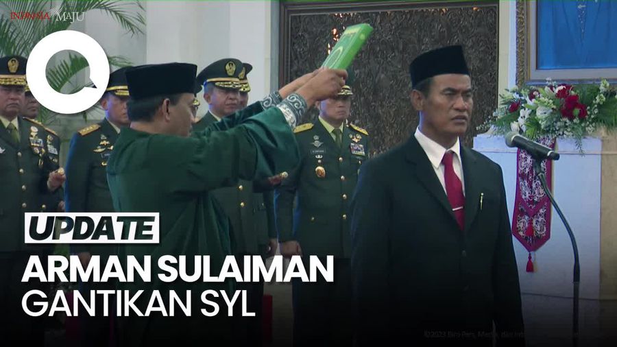 Jokowi Lantik Amran Sulaiman Jadi Mentan, Letjen Agus Subiyanto Jadi KSAD