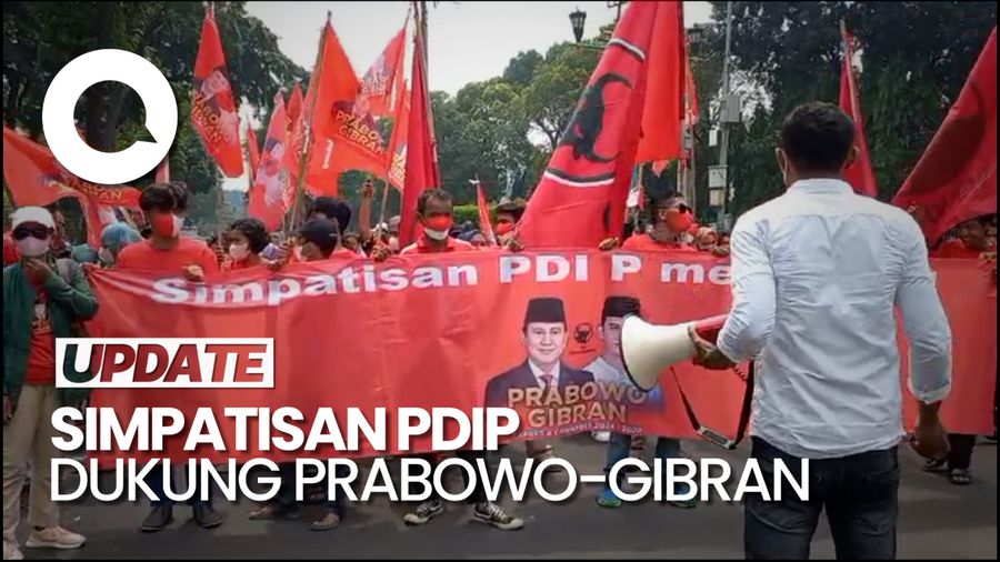 Simpatisan PDIP Muncul, Ikut Kawal Prabowo-Gibran Daftar Pilpres