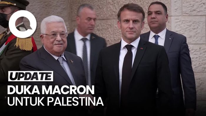 Macron Temui Presiden Palestina, Sampaikan Duka Atas Warga Gaza